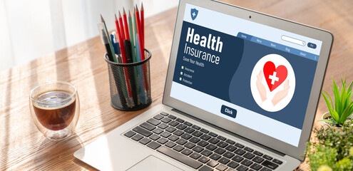 Health insurance web site modish registration system for easy form filling