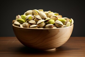 Wall Mural - Flavorful Bowl pistachios. Natural vegetarian food. Generate Ai