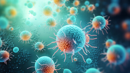 virus cell abstract science concept