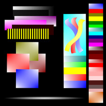 Sfondo Calibrato Multicolore Con Rettangoli, Quadrati, Ovali E Linee Sfumate