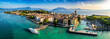 old town and port of Sirmione in italy