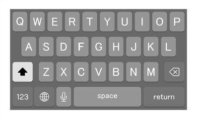 Poster - vector modern keyboard of smartphone, vector illustration.
