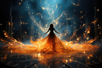 a surreal cosmic dance of particles in a universe where the laws of physics are dramatically differe