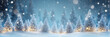 Weihnachten Hintergrund. Weihnachtsbaum mit Schnee verziert mit Lichterkette, Urlaub festlicher Hintergrund. Widescreen Rahmen Hintergrund. Neujahr Winter Art Design, Weihnachtsszene Breitbild