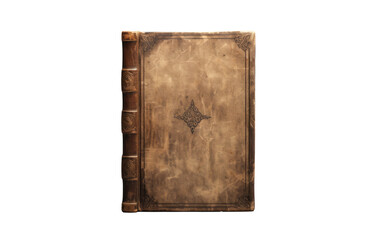 old shabby book, png file of isolated cutout object with shadow on transparent background.