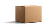 © Аrtranq - empty closed cardboard box mockup, png file of isolated cutout object with shadow on transparent background.