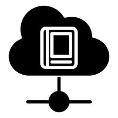 Canvas Print - Solid Cloud Book icon