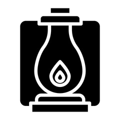 Canvas Print - Solid Oil Lamp icon