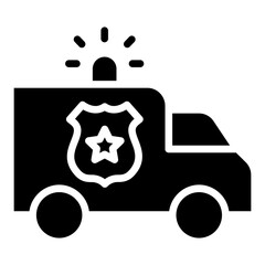 Poster - Solid Police Van icon