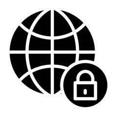 Sticker - Solid Internet lock icon