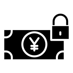 Sticker - Solid Yen Lock icon