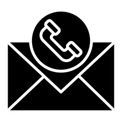 Sticker - Solid Mail Support call icon