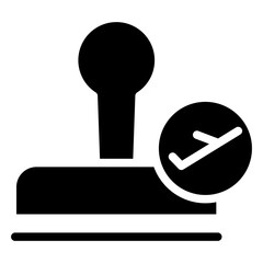 Poster - Solid Airport Stamp icon