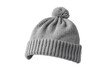 © Аrtranq - gray warm winter hat with pompom, png file of isolated cutout object with shadow on transparent background.