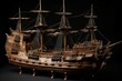 18th century naval vessel. Generative AI
