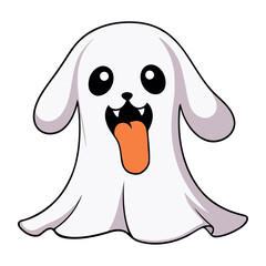 Sticker - halloween pet ghost isolated