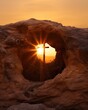 The soft glow of the sunrise casting a warm and comforting light over the cross or empty tomb, reminding us of the power of Gods love and the promise of eternal life.