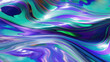 Texture of iridescent plastic reminiscent of an oil slick, with swirls of purple, blue, and green dancing across its glossy surface. The colors seem to shift and change depending on the