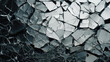 Texture of cracked marble with a striking contrast of dark and light s. The cracks are wide and jagged, giving the appearance of shattered glass. This marble exudes a sense of drama and