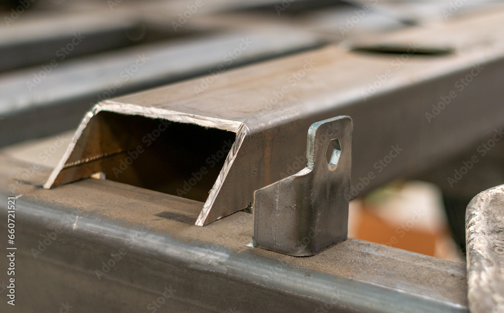 Welded metal structure of structural profiles Stock Photo | Adobe Stock