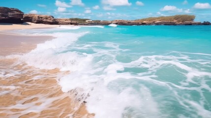 Wall Mural - Views of beautiful white sand beaches and turquoise water