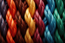 Close-up Photograph Showing Variety Of Braids In Different Colors. This Versatile Image Can Be Used To Represent Diversity, Fashion, Hairstyles, Or Personal Expression.