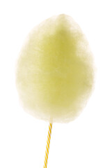 Poster - One sweet yellow cotton candy isolated on white