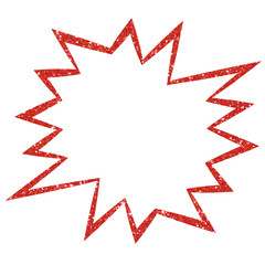 Wall Mural - Red comic speech bubble. Design for decorating,background, wallpaper, illustration.