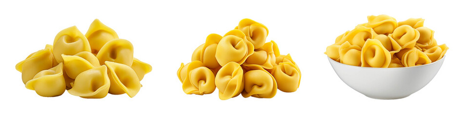 Wall Mural - Tortellini, transparent background, isolated image, generative AI
