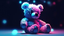 Cute Baby Panda Bear With Big Eyes 3d Rendering Cartoon