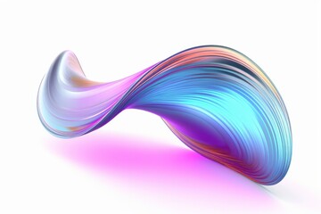 Abstract iridescent shape, 3d render, Generative AI