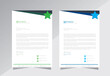 Business style letter head templates for your project design, star shape letterhead design, company letterhead template, Vector illustration.