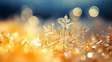 美しい雪の結晶と光の背景