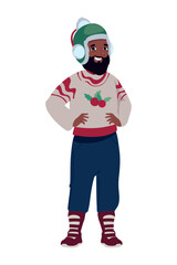 Poster - christmas man with sweater