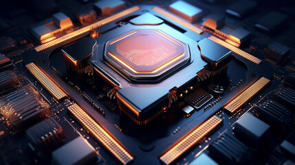 Poster - central computer processors cpu concept