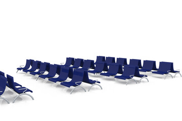 Sticker - Digital png photo of empty seats on transparent background