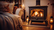 暖炉のある冬の家でリラックス Relax with stove fireplace in winter house