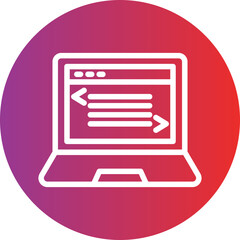 Poster - Vector Design Laptop Coding Icon Style