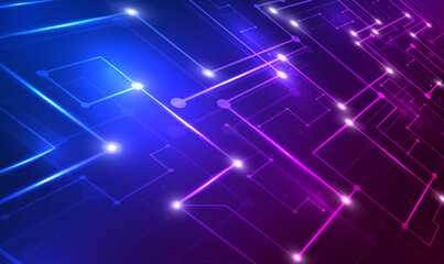 Poster - Abstract futuristic high digital technology circuit board background. Hi-tech, digital data connection. Cyber space. Innovation future meta tech, metaverse, network connection,Ai big data.Vector EPS10