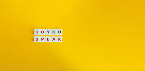 Wall Mural - do you speak phrase.