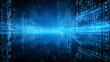 © Planetz - Blue digital binary data on computer screen background. binary code background . abstract blue background