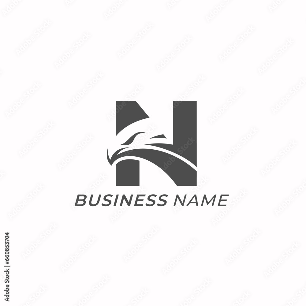 design logo creative letter N and eagle Stock Vector | Adobe Stock
