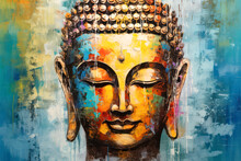 Illustration Of Buddha With Closed Eyes