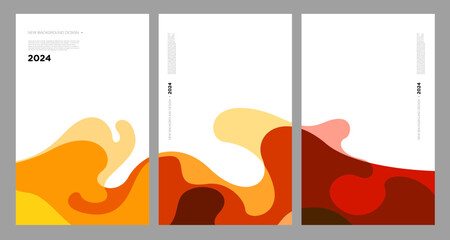 Aufkleber - Vector Illustration colorful liquid and fluid abstract for banner template 2024