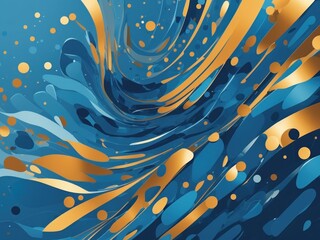 Wall Mural - a blue waves abstract background