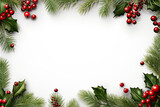 Fototapeta Nowy Jork - christmas background with fir branches