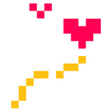 Fototapeta Panele - Pixel heart