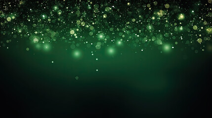 green shiny lights bokeh festive background 