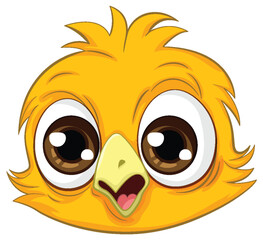 Wall Mural - cute owl chick cartoon isolated