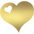 goldenes Herz mit transparentem Hintergrund